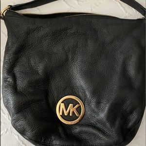 Black leather Michael Kors purse
